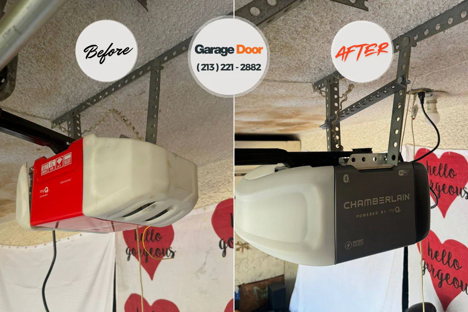 Before and after: garage door repair North Apollo, PA